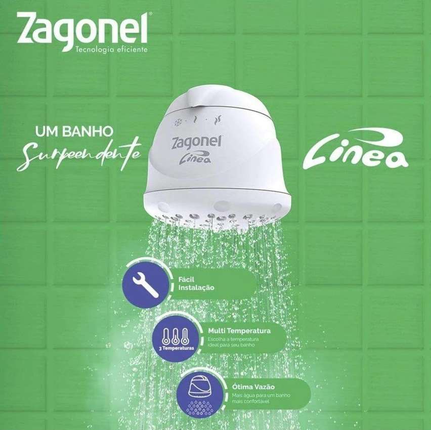 Ducha Linea 3 Temperatura, Zagonel, BLI PR, Branco, 5500 watts, 220 volts na Amazon