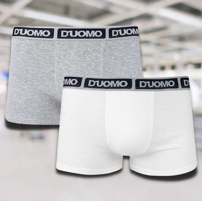 D´uomo Kit 2 Cuecas Kit com 2 Boxers em Cotton Liso com El. Bordado de 30mm Boxer Masculino na Amazon