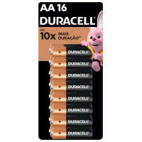 Duracell Pilha Alcalina Aa Pequena Duracell Com 16 Unidades na Amazon