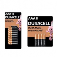 Duracell Pilha Palito Aaa Palito Duracell 16 Unidades + Pilha Palito Aaa Duracell 8 Unidades na Amazon