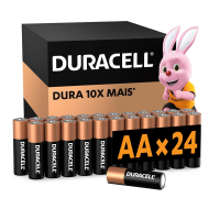 Duracell Pilhas Alcalinas AA Pequena Pack 24 Unidades na Amazon