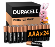 Duracell Pilhas Alcalinas AAA Palito Pack 24 Unidades – Dura Mais na Amazon