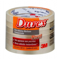 Durex, 3M, Fita Adesiva, Transparente, 12mm X 40m, 6 Rolos na Amazon