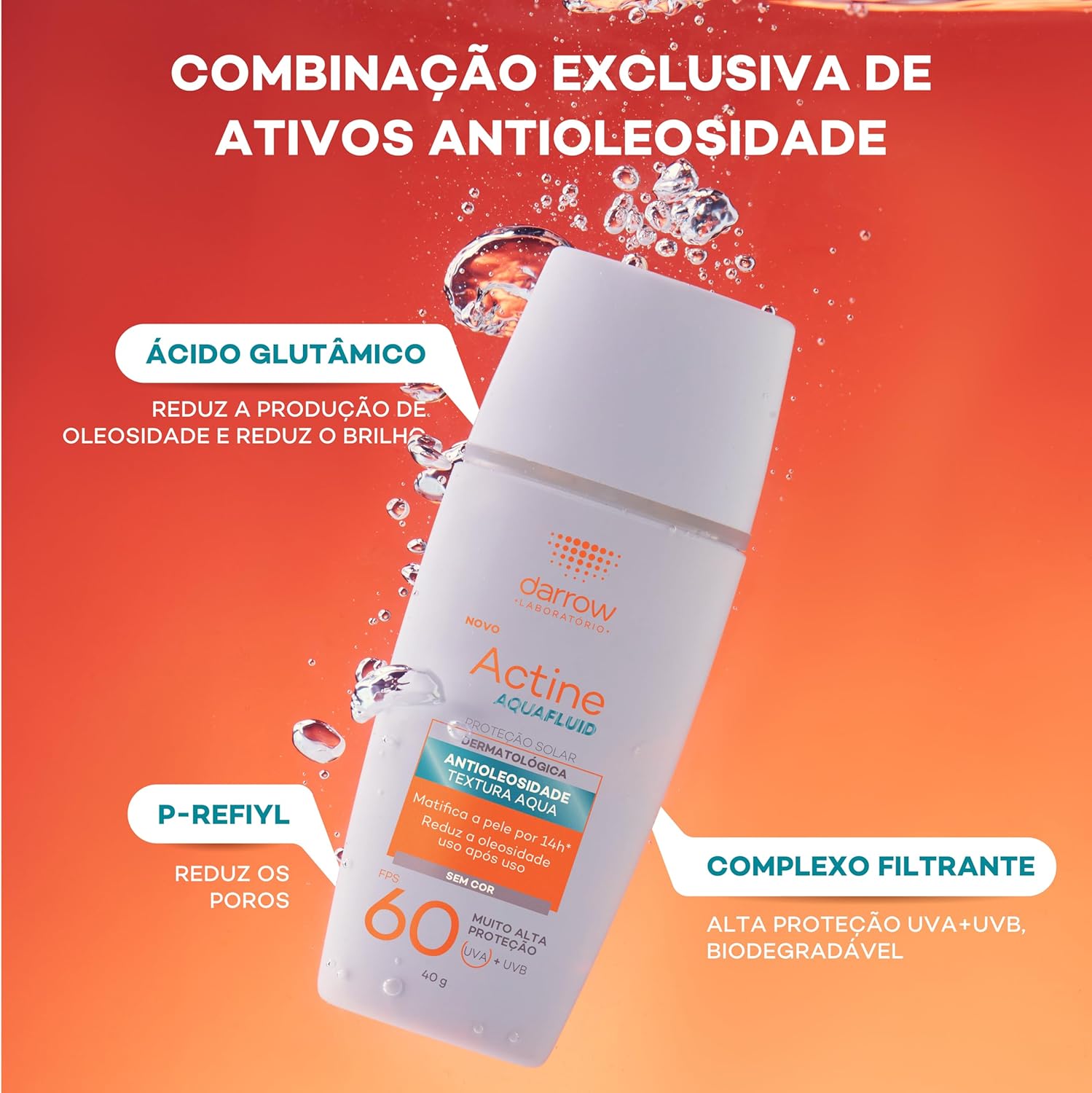 DW ACTINE AQUAFLUID FPS 60 COM COR 40G na Amazon DW ACTINE AQUAFLUID FPS 60 COM COR 40G na Amazon