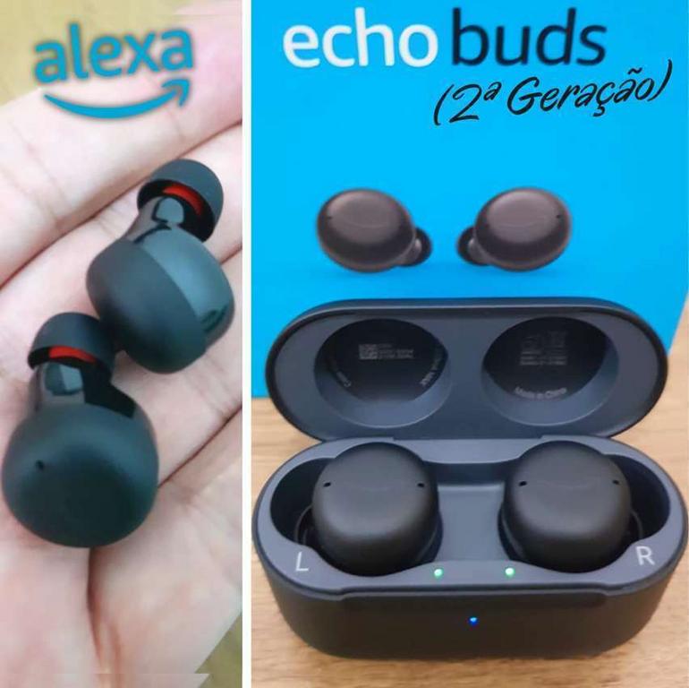 Echo Buds (2ª Geração): Fones de ouvido sem fio com cancelamento de ruído ativo e Alexa na Amazon