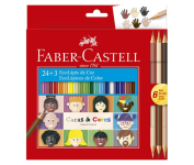 ECOLAPIS 24+3 CARAS & CORES, Faber-Castell, 120124CC, Tons de pele na Amazon