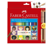 ECOLAPIS 24+3 CARAS & CORES, Faber-Castell, 120124CC, Tons de pele na Amazon