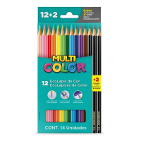 Ecolapis Cor, Faber-Castell, Multicolor Super, 11.1200N+2G, 12 Cores + 2 Lapis, 14 Unidades, Multicor na Amazon