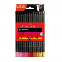 Ecolápis De Cor, Faber-Castell, Supersoft, 120715SOFTCQ, 15 Cores Tons Quentes, Multicor na Amazon