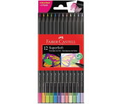EcoLápis de Cor Supersoft 6 Neon + 6 Pastel, Supersoft, Multicolorido – Faber-Castell na Amazon