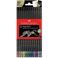 EcoLápis De Cor SuperSoft Cores Metálicas, Faber-Castell, 12 Cores, 1 Cartela na Amazon