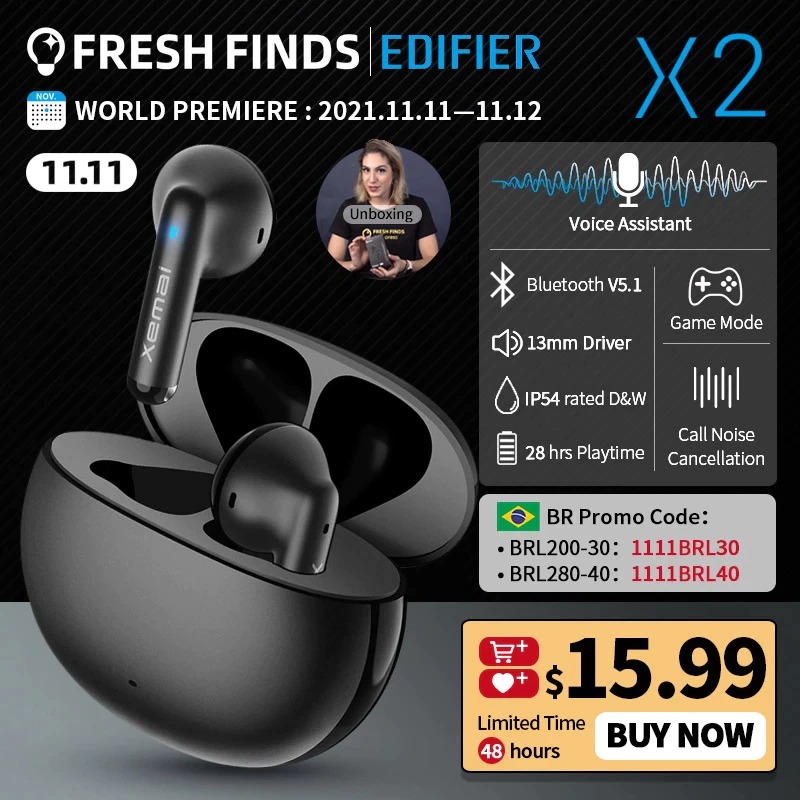 EDIFIER X2 Cupom na Aliexpress