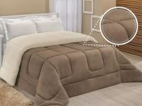 Edredom Sherpa Cobertor E Coberdrom Casal Queen 2,20M x 2,40M Avelã na Amazon