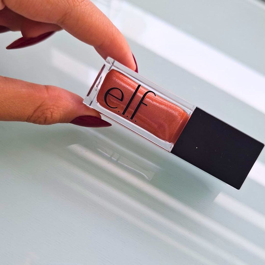 e.l.f. Óleo labial Glow Reviver, nutritivo e hidratante com acabamento brilhante de alto brilho e lavagem transparente de cor na Amazon