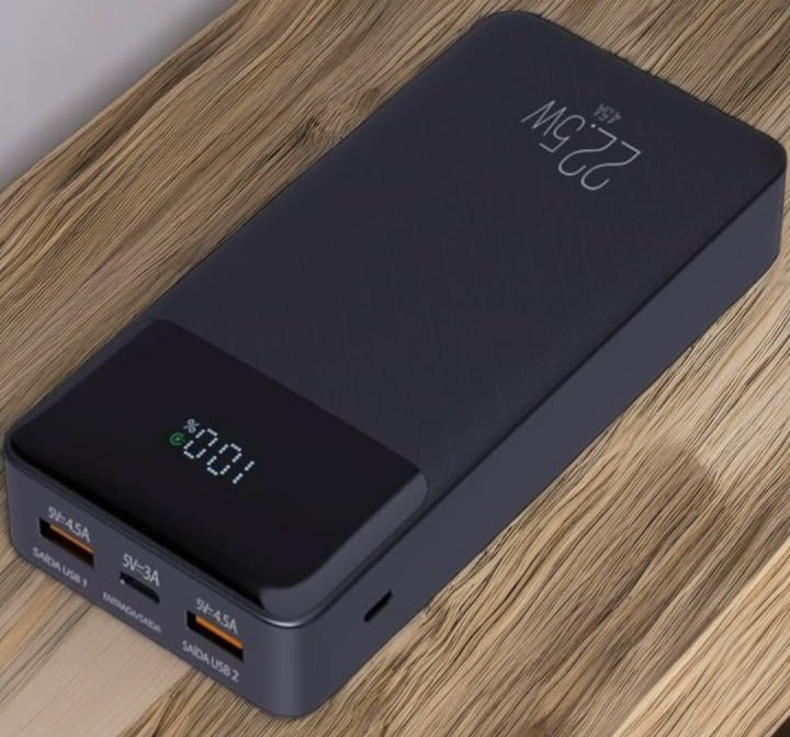 ELG, PB200BK, Power Bank Pro 20000mAH, Bateria Portátil Universal, Carga Rápida, Display Indicador, Entradas Micro USB e USB-C, 2 Portas USB-A, Preto na Amazon