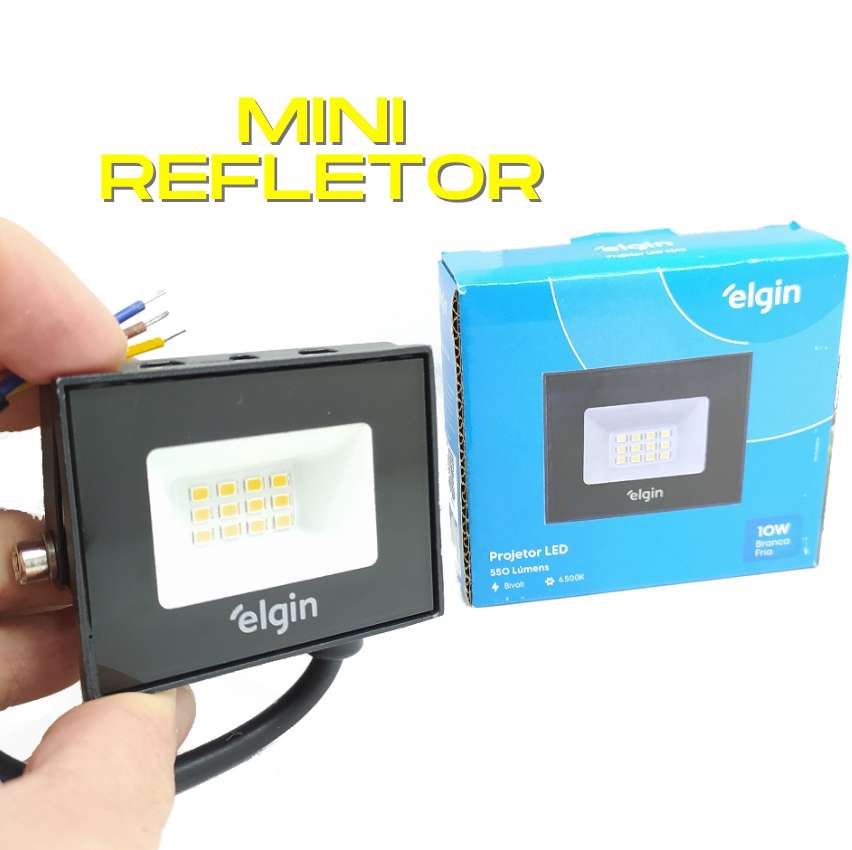 Elgin PROJETOR LED 10W 6500K BRANCA FRIA PRETO BIVOLT na Amazon