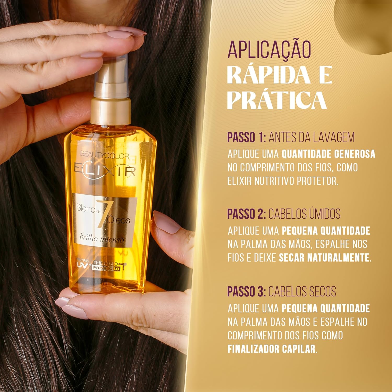 E.lixir Blend de 7 Óleos – Brilho e Luminosidade – BEAUTYCOLOR – 40ml na Amazon