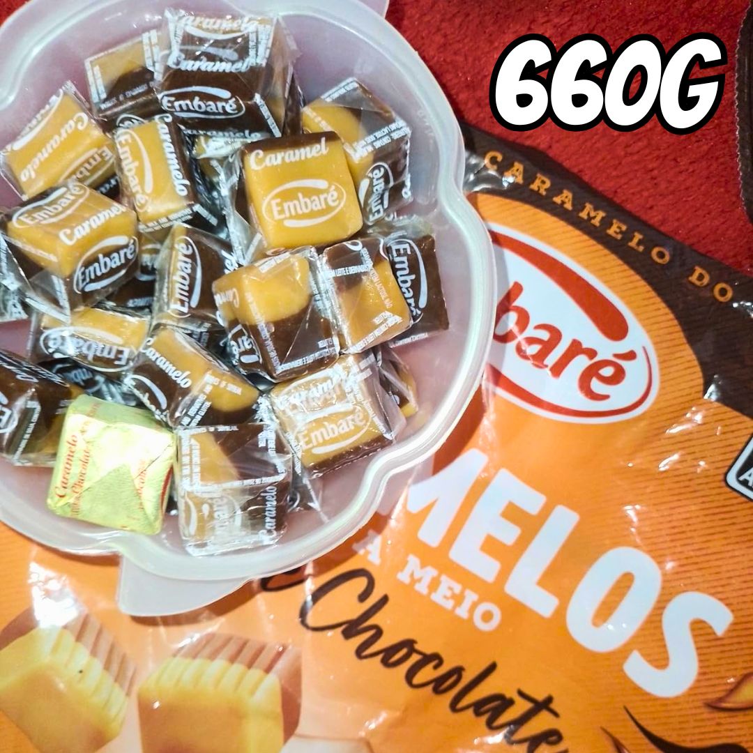 Embaré Caramelos Meio a Meio Sabor Leite/Chocolate 660g na Amazon