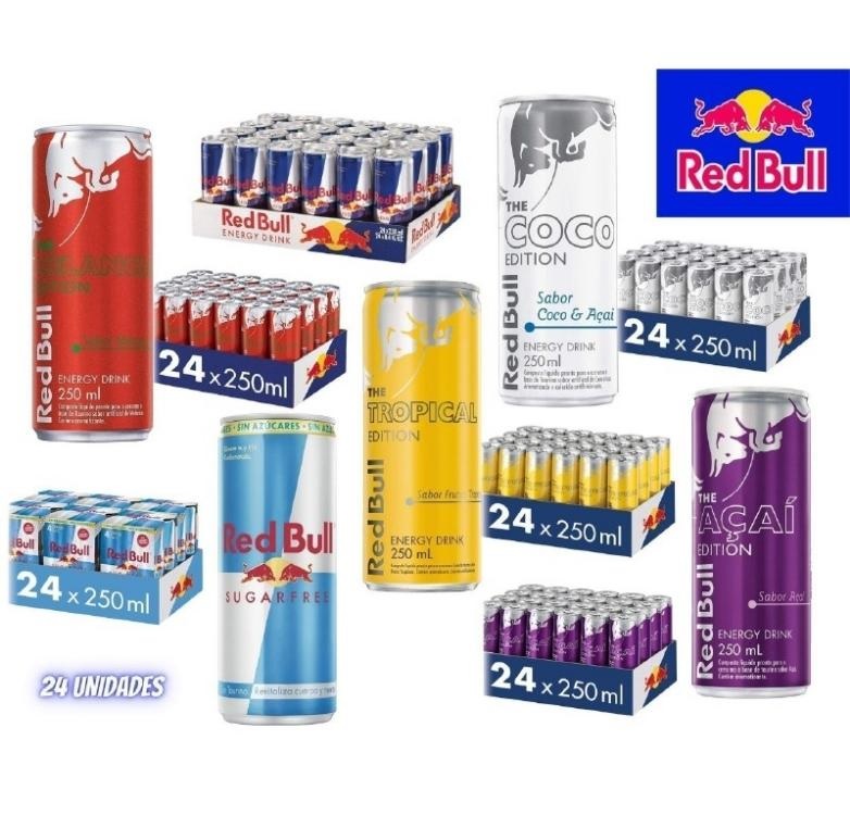 Energético Red Bull Energy Drink, 250ml (24 latas) na Amazon