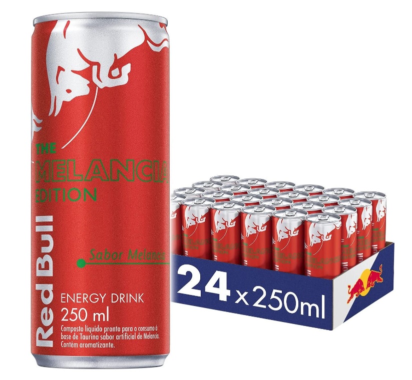 Energético Red Bull Energy Drink, Melancia, 250 ml (24 latas) na Amazon