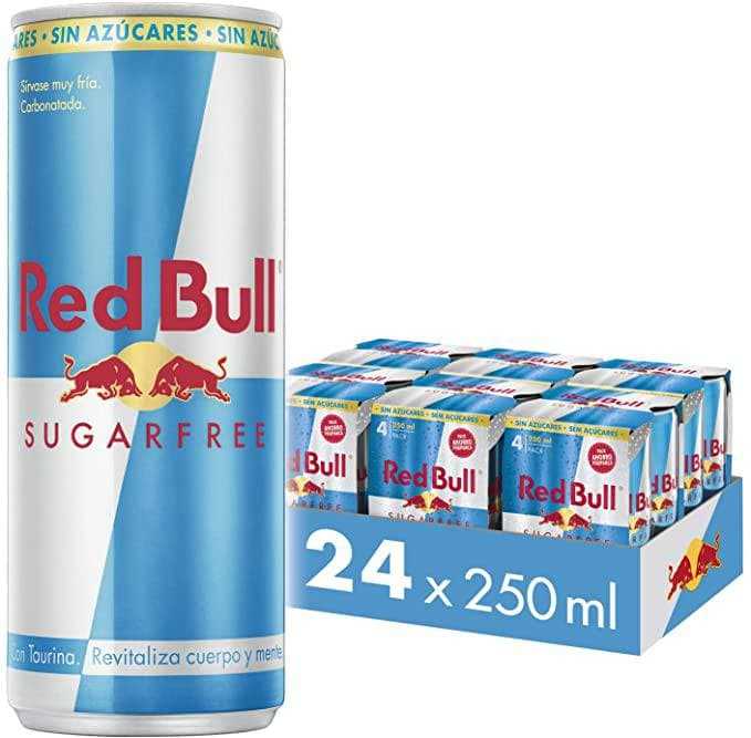 Energético Red Bull Energy Drink Sugar Free Pack com 24 Latas de 250ml na Amazon