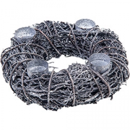 Enfeite de Mesa e Suporte para Velas Rústico 25cm - Christmas Traditions na Americanas