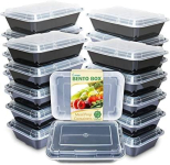 Enther Recipientes para preparação de refeições Compartimento único, 20 Pack 1 Compartment, Microwave/Dishwasher/Freezer Safe,Portion Control (28 oz), 1 na Amazon