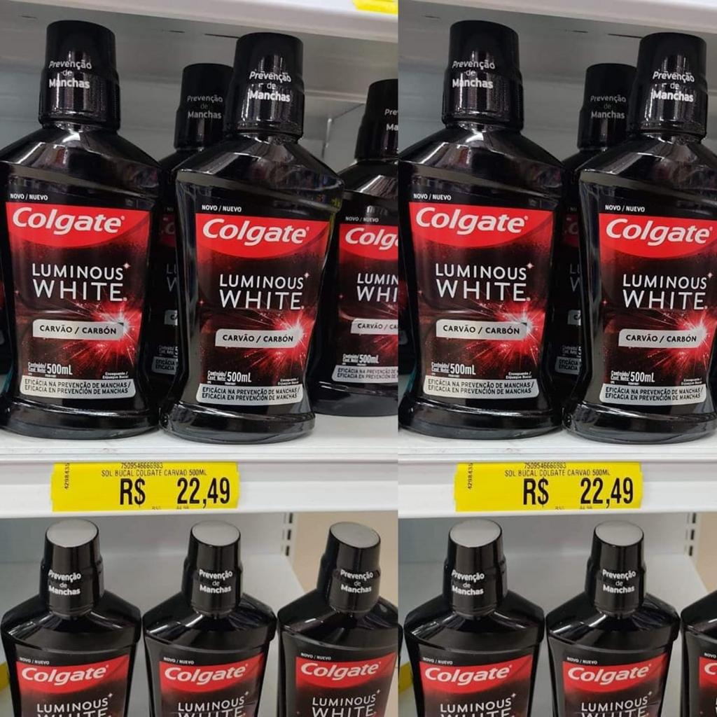 Enxaguante Bucal Colgate Luminous White Carvão 500ml na Amazon