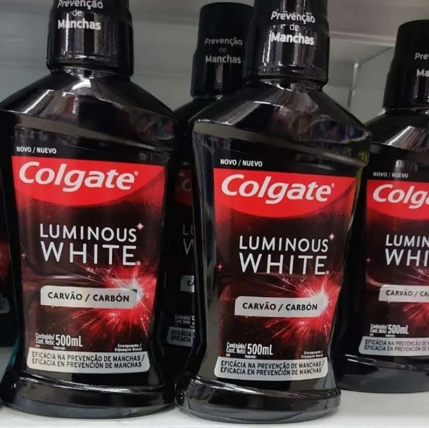 Enxaguante Bucal Colgate Luminous White Carvão 500ml na Amazon