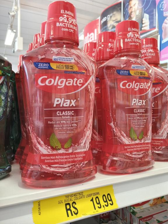 Enxaguante Bucal Colgate Plax Classic 500Ml Promo Leve 500Ml Pague 350Ml na Amazon