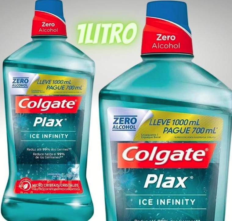 Enxaguante Bucal Colgate Plax Ice Infinity, 1000Ml na Amazon
