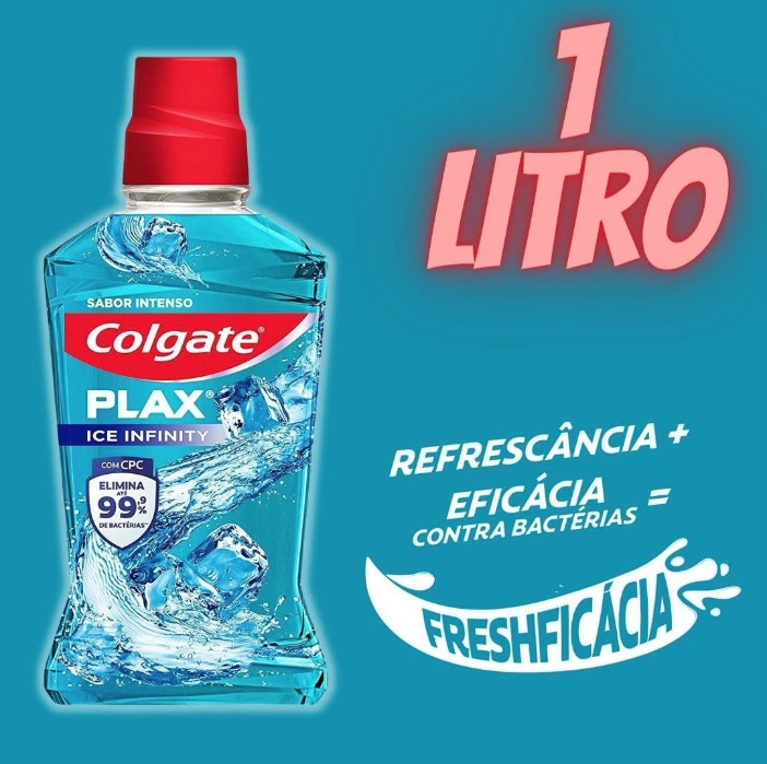 Enxaguante Bucal Colgate Plax Ice Infinity, 1000Ml na Amazon