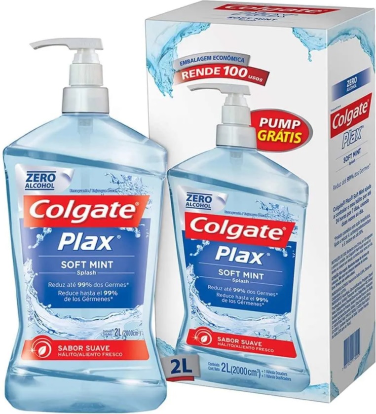 Enxaguante Bucal Colgate Plax Soft Mint 2000Ml na Amazon