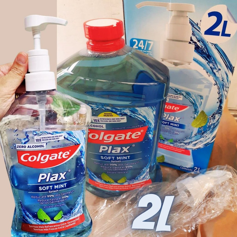 Enxaguante Bucal Colgate Plax Soft Mint 2l na Amazon