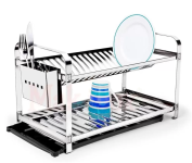 Escorredor de Pratos Duplo 20 Pratos – Montado Porta Talher Em Aço Inox – Mak Inox na Magazine Luiza