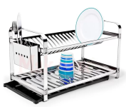 Escorredor de Pratos Duplo 20 Pratos – Montado Porta Talher Em Aço Inox – Mak Inox na Magazine Luiza