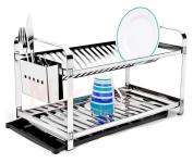 Escorredor de Pratos Duplo 20 Pratos – Montado Porta Talher Em Aço Inox – Mak Inox na Magazine Luiza