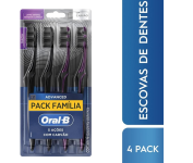 Escova de Dente 5 Ações Carvão Oral B – 4 Unidades na Amazon