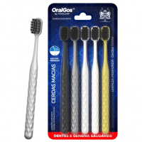 Escova De Dente Adulto, 5 Unidades, Cerdas De Carvão Ativo, Macia na Amazon