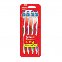 Escova De Dente Colgate Classic Clean Macia 4 Unidades | Cores Sortidas na Amazon