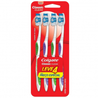 Escova De Dente Colgate Classic Clean Macia 4 Unidades | Cores Sortidas na Amazon