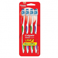 Escova De Dente Colgate Classic Clean Macia 4 Unidades | Cores Sortidas na Amazon