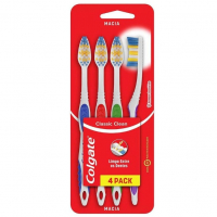 Escova De Dente Colgate Classic Clean Macia 4 Unidades | Cores Sortidas na Amazon
