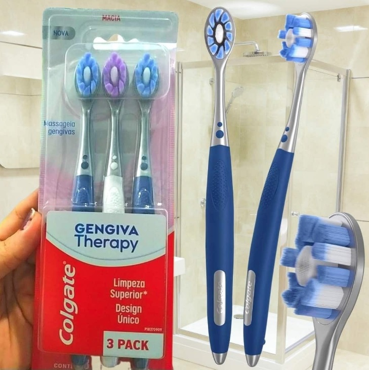 Escova de Dente Colgate Gengiva Therapy 3 unidades na Amazon
