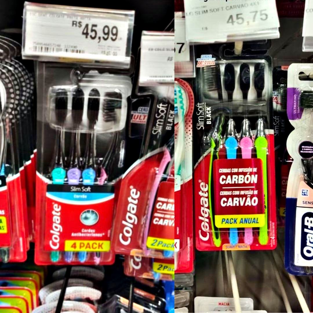 Escova de Dente Colgate Slim Soft Black Com Infusão de Carvão 6 unid na Amazon