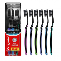 Escova De Dente Colgate Slim Soft Black Com Infusão De Carvão 6 Unid na Amazon