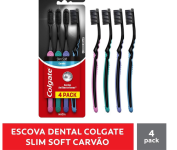 Escova de Dente Colgate Slim Soft – 4 unidades na Amazon