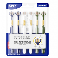 Escova De Dente De Três Lados 6 Unidades – Limpeza Profunda, Cuidado Suave Com As Gengivas na Amazon