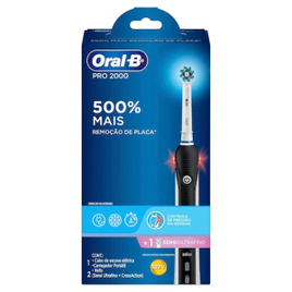 Escova de Dente Elétrica Recarregável Oral-B Pro 2000 - 220V na Casas Bahia