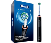 Escova de Dentes Elétrica Oral B PRO Series 3, Cabeça Redonda, Advanced Clean, Preta na Amazon